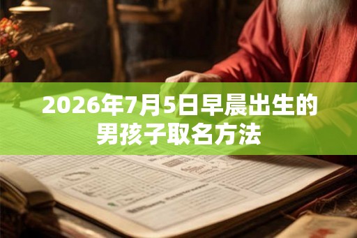 2026年7月5日早晨出生的男孩子取名方法 2026年7月5日早晨出生的男孩子取名方法