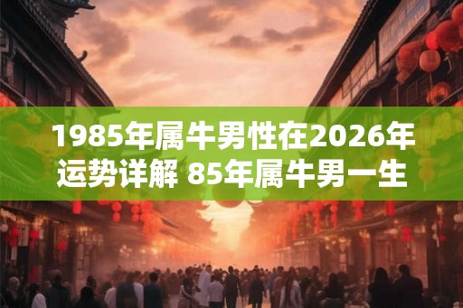 1985年属牛男性在2026年运势详解 85年属牛男一生有几次婚姻