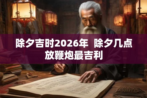 除夕吉时2026年 除夕几点放鞭炮最吉利 除夕吉时2026年 除夕几点放鞭炮最吉利