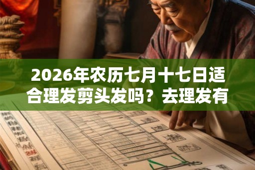 2026年农历七月十七日适合理发剪头发吗？去理发有什么讲究？