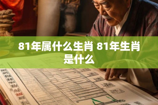 81年属什么生肖 81年生肖是什么 81年属什么生肖 81年生肖是什么