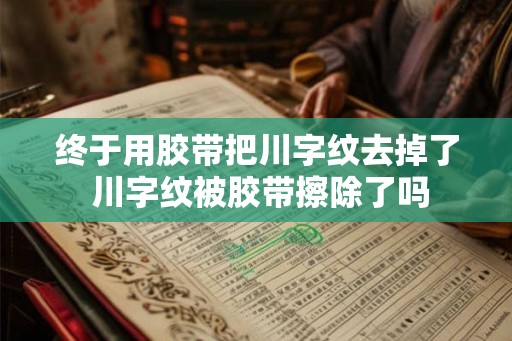 终于用胶带把川字纹去掉了 川字纹被胶带擦除了吗