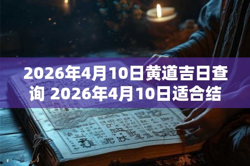 2026年4月10日黄道吉日查询 2026年4月10日适合结婚吗
