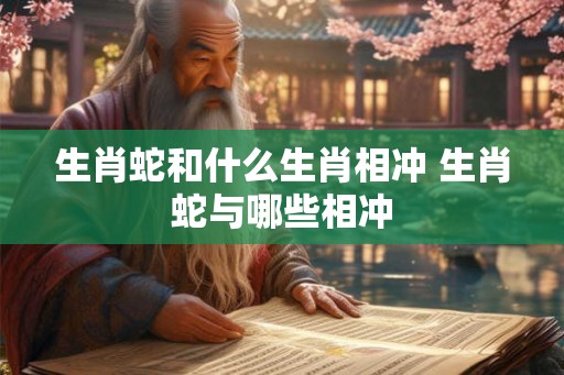 生肖蛇和什么生肖相冲 生肖蛇与哪些相冲 生肖蛇和什么生肖相冲 生肖蛇与哪些相冲