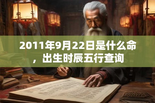 2011年9月22日是什么命，出生时辰五行查询