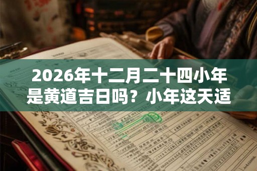 2026年十二月二十四小年是黄道吉日吗？小年这天适合签约吗？
