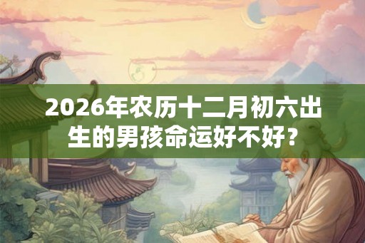 2026年农历十二月初六出生的男孩命运好不好? 2026年农历十二月初六出生的男孩命运好不好?