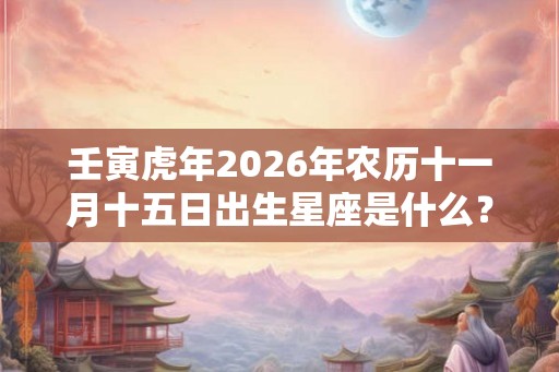 壬寅虎年2026年农历十一月十五日出生星座是什么？