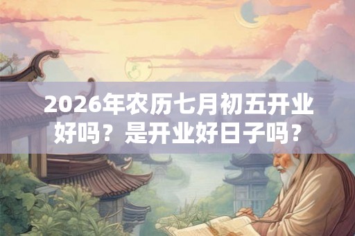 2026年农历七月初五开业好吗？是开业好日子吗？