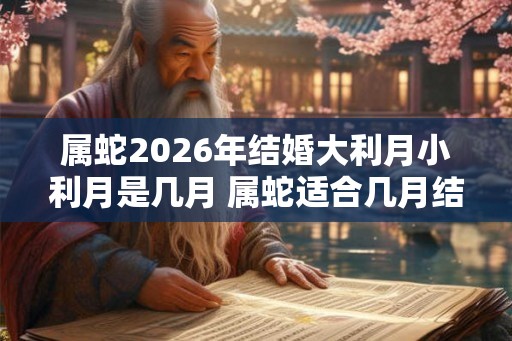 属蛇2026年结婚大利月小利月是几月 属蛇适合几月结婚 属蛇2026年结婚大利月小利月是几月 属蛇适合几月结婚