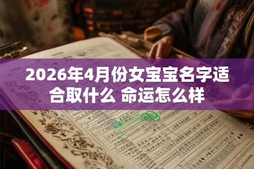 2026年4月份女宝宝名字适合取什么 命运怎么样