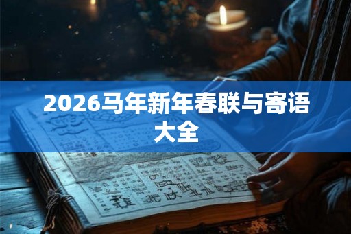 2026马年新年春联与寄语大全