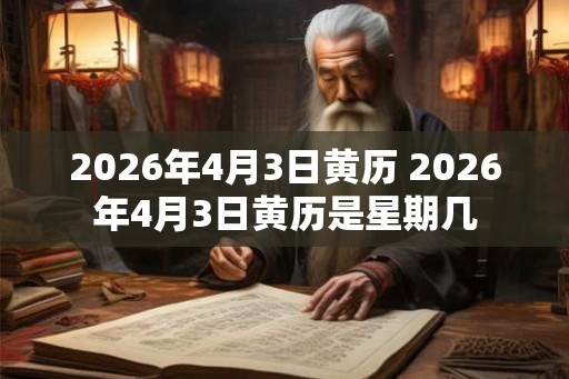 2026年4月3日黄历 2026年4月3日黄历是星期几 2026年4月3日黄历 2026年4月3日黄历是星期几