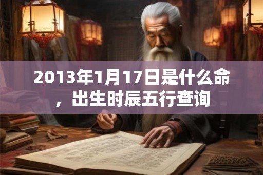 2013年1月17日是什么命，出生时辰五行查询
