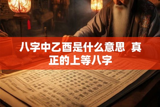 八字中乙酉是什么意思  真正的上等八字