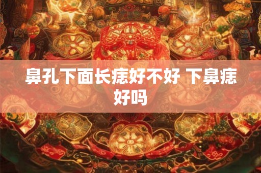 鼻孔下面长痣好不好 下鼻痣好吗