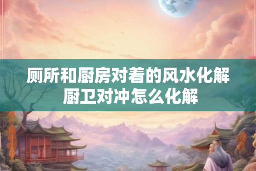 厕所和厨房对着的风水化解 厨卫对冲怎么化解
