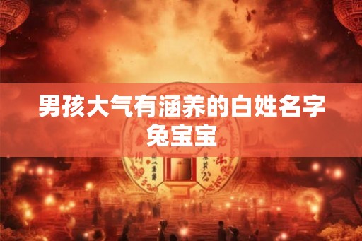 男孩大气有涵养的白姓名字兔宝宝