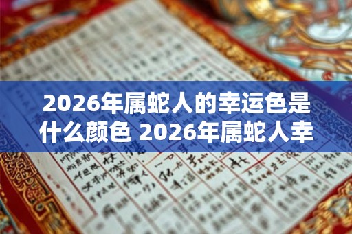 2026年属蛇人的幸运色是什么颜色 2026年属蛇人幸运色是什么