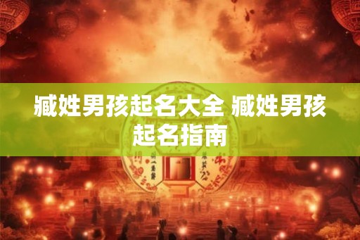 臧姓男孩起名大全 臧姓男孩起名指南