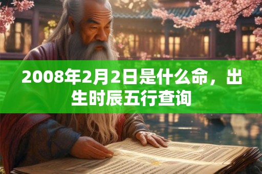 2008年2月2日是什么命，出生时辰五行查询
