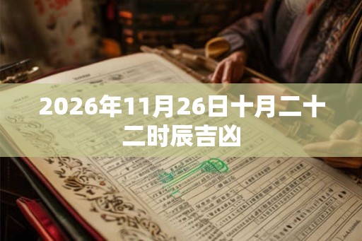 2026年11月26日十月二十二时辰吉凶