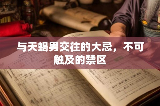 与天蝎男交往的大忌，不可触及的禁区