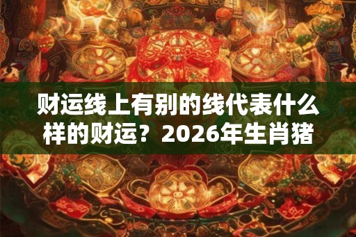 财运线上有别的线代表什么样的财运？2026年生肖猪财运分析