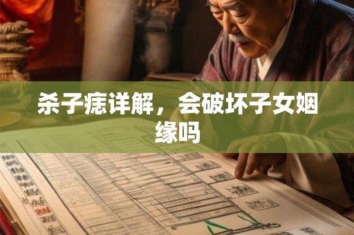 杀子痣详解，会破坏子女姻缘吗