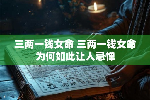 三两一钱女命 三两一钱女命为何如此让人忌惮