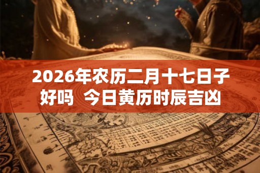 2026年农历二月十七日子好吗 今日黄历时辰吉凶 2026年农历二月十七日子好吗 今日黄历时辰吉凶