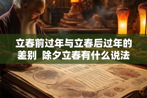 立春前过年与立春后过年的差别  除夕立春有什么说法