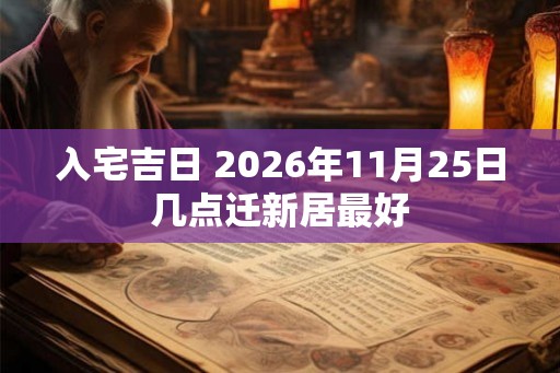 入宅吉日 2026年11月25日几点迁新居最好