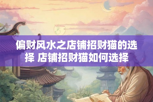 偏财风水之店铺招财猫的选择 店铺招财猫如何选择