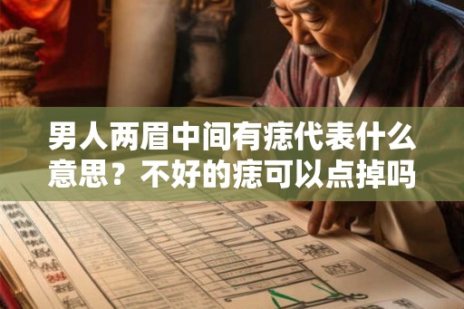 男人两眉中间有痣代表什么意思？不好的痣可以点掉吗？