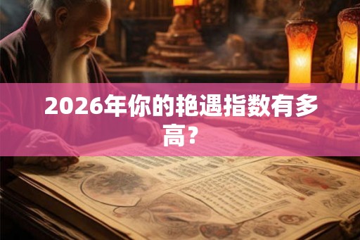 2026年你的艳遇指数有多高？