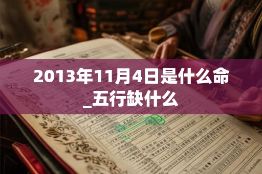 2013年11月4日是什么命_五行缺什么