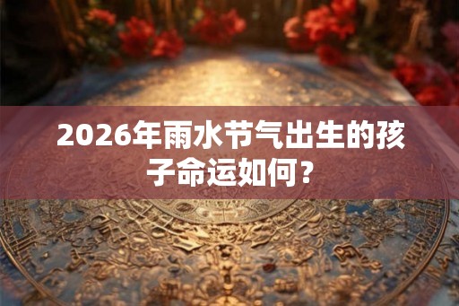 2026年雨水节气出生的孩子命运如何？