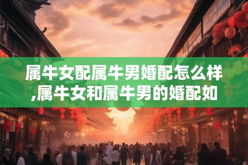 属牛女配属牛男婚配怎么样,属牛女和属牛男的婚配如何？