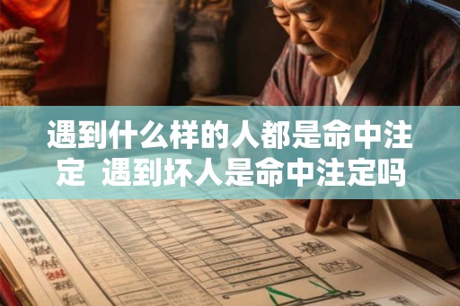 遇到什么样的人都是命中注定  遇到坏人是命中注定吗