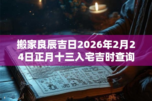 搬家良辰吉日2026年2月24日正月十三入宅吉时查询