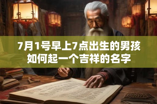 7月1号早上7点出生的男孩如何起一个吉祥的名字
