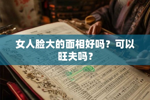 女人脸大的面相好吗？可以旺夫吗？