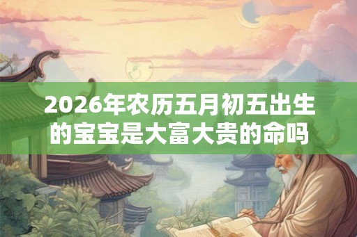 2026年农历五月初五出生的宝宝是大富大贵的命吗 2026年农历五月初五出生的宝宝是大富大贵的命吗