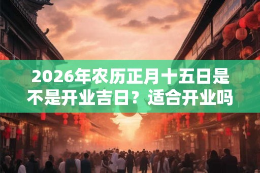 2026年农历正月十五日是不是开业吉日？适合开业吗？