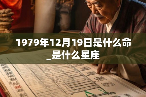 1979年12月19日是什么命_是什么星座