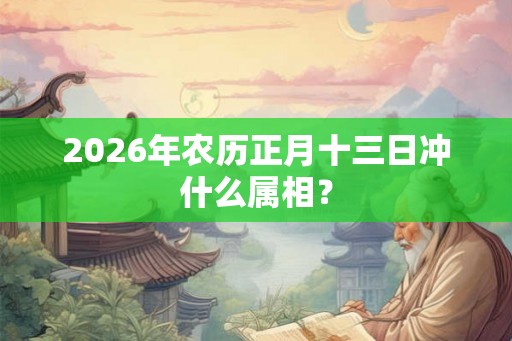 2026年农历正月十三日冲什么属相？