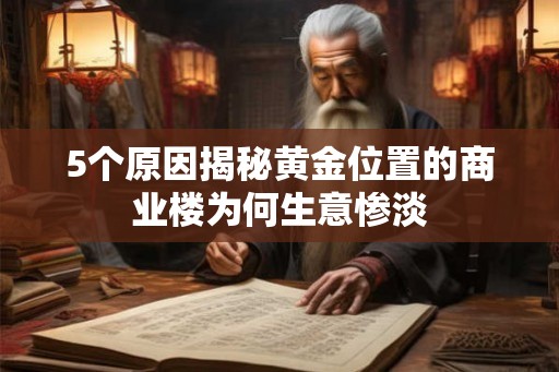 5个原因揭秘黄金位置的商业楼为何生意惨淡
