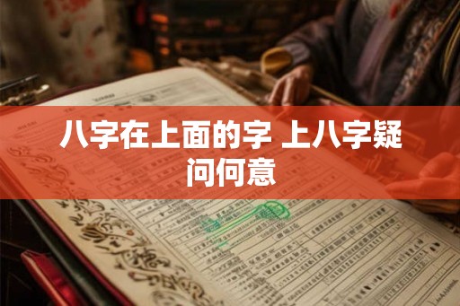 八字在上面的字 上八字疑问何意 八字在上面的字 上八字疑问何意