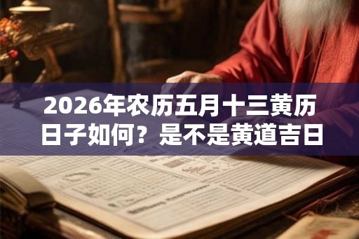 2026年农历五月十三黄历日子如何？是不是黄道吉日？
